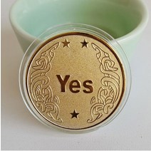 중국 희귀 동전 엽전럭키 코인 yes/no 장난감 생일 축하 메탈 크래프트 언 골드 리온 소형 선물 컬렉션, 01 Golden