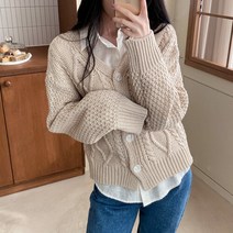 수키 다이아무늬니트단추가디건 1113194