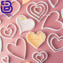 [바잉컴_해외직구] 7사이즈 러브 하트 쿠키커터 (6종/7세트), E타입(7종세트)