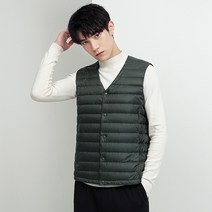 아우터 남성 가변 크루 칼라 쪼끼 추동 계신 남자조끼패딩