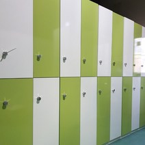 락카장 개인 락커 2단 캐비넷옷장 미니 락커룸 목욕탕 사우나 목재, 화이트 그린 바둑이+엠보손잡이