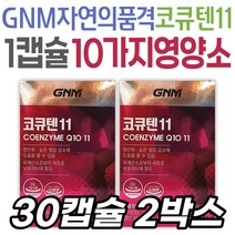 코엔자임Q10 프리미엄 영양제 GNM자연의품격 코큐텐11 실버 시니어 노인 할머니 할아버지 건강기능식품 영양 보충 미국산 원료 생선콜라겐 영지버섯 대두 레시틴 영양제 건강 보조제