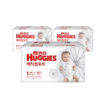 하기스 매직컴포트 신생아공용 1단계 60매x3팩(밴드형)