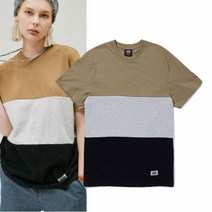 디키즈 658 와이드 컬러 배색 반팔티셔츠 블랙