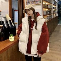 일본계 소녀 겨울 패딩 조끼 코트 여학생 한국판 루즈핏 날씬해 보이는 학원풍 민소매 패딩 나시69212