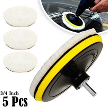 왁스 폴리싱 광택기 샌딩기 5 pcs 유니버설 자동차 패드 3 4 5인치 소프트 울 기계 왁싱 폴리셔, 금