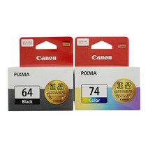 캐논 정품잉크 PG-64 CL-74 검정.칼라세트(C61007), 5개, 검정+컬러