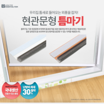 겨울 철 창문 습기 아파트 현관문 고무패킹 빈틈없게 방문 틈새막이, 물흡수테이프, 2M(중) 1+1