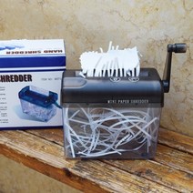 문서세단기 파쇄기 세절기 휴대용 maunal home bill shredder for a6 paper office 티켓 절단, 검은 색