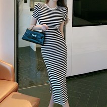 [자체제작] 레블 스트라이프 원피스
