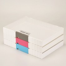 소호리빙 플라스틱 투톤 화일케이스 레고박스 화일보관함 소 대, 1개, 블루(소)