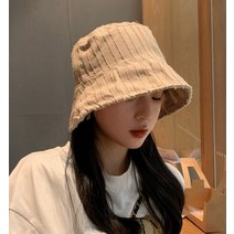 반해써 데일리템 봄여름 빈티지 주름 짜임 벙거지 버킷햇 H_YW039