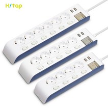 하이탭 국산 USB 개별 접지 멀티탭 4구 5구 6구 1.5M 3M 안전카바증정, 하이탭 USB개별멀티탭 4구, 1개