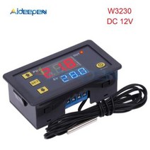 디지털온습도계 온습도센서 어항필터 수족관여과기 어항여과기 W3230 DC 12V 24V 110V 220V AC 디지털 온도 컨트롤러 LED 디스플레이 조절기 가열 냉각 스위치 포함
