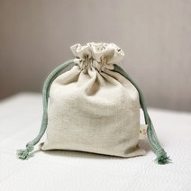 리음 린넨 무지 5종 스트링 파우치