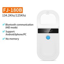 1342KHz 동물 RFID Identificacion 애완 고양이 물고기 개 암소 양 리더 EMID FDXB ISO11784 11785 마이크로 칩 스캐너, Bluetooth