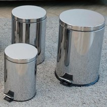 스텐 페달 휴지통3L 욕실쓰레기통 거실휴지통