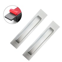 조빈니타 무타공 강력 접착식 알루미늄 문 손잡이 1+1, 실버+실버, 200mm
