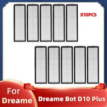 샤오미 드리미 봇 D10 플러스 RLS3D 로봇 진공 청소기 교체용 메인 브러시 사이드 헤파 필터 걸레 먼지 봉투 예비 부품, [02] Set B, 02 Set B