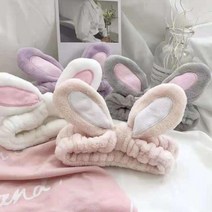 토깽이 헤어밴드 머리띠 토깽이머리띠 세안머리띠 헤어밴드 헤어캡 샤워캡 미용밴드 미용용품MZ+2124, 퍼플
