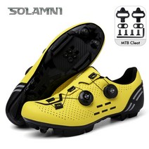 클릿 슈즈 자전거 페달 신발 운동화 평 MTB 사이클링 신발 클릿슈즈 시마노용 남자 도로 자전거 탄소 자동, 10 45, 10 yellow mtb cleat