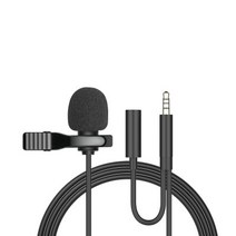 핀 방송용 휴대용 SNS 마이크 1.5m 미니 라발리에 콘덴서 클립 온 옷깃 유선 3.5mm mikrofo microfon for, 3.5mm 2and1
