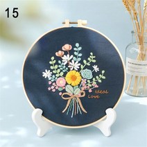 십자수패키지 보석 해바라기 액자 프랑스DIY 크로스 스티치 키트 꽃 식물 패턴 스탬프 자수 스타터 키트 공, 07 15, 1개