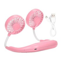 실링팬 조명 우드 거실 천장팬 1Pcs Draagbare 팬 손 무료 Nekband Usb Oplaadbare 1200mA 배터리 작동 듀얼 바람 Hoofd 3 속도 Verste, [03] C