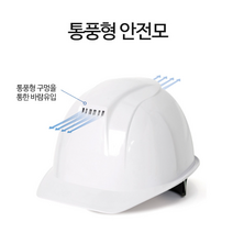 추락 낙하물 위험방지 통풍형 안전모 공사장모자, 안전모 통풍형-백색