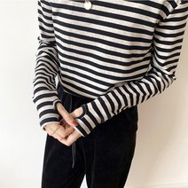 뉴욕멋쟁이 엄지구멍 스트라이프티셔츠