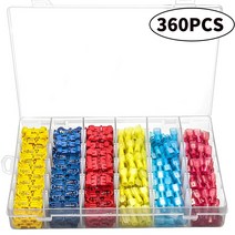 터미널압착기 스카치 잠금 압착 단자 세트 60/120/240/360 개 전기 케이블 커넥, 08 360pcs