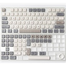 커스텀키보드 기계식 타자기 가성비 게이밍 키보드 xda profile 120 pbt keycap dye-sub 개인화 된 미니멀리스트 흰색 회색 영어 일본어 키 캡 mx 스위치, 종이상자로 포장