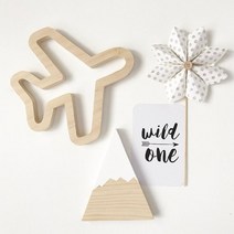 비솔 원목 벽장식 스티커 방꾸미기 인테리어 소품, 비행기