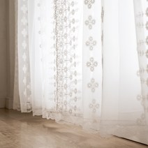 레이스 원사 룸 발코니 커튼 작은 창 흰색 절반 커튼