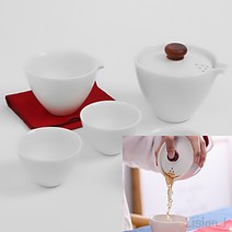 리시안제이 휴대용 다기 세트 3인용 전통찻잔세트 티팟세트