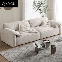 2인용 방수 패브릭소파 폭넓은쇼파 깊은형 쇼파, 스웨이드  + 시트백 스탠다드  1.3M