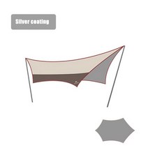 방수천막 MOUNTAINHIKER로드 5.7m x 4.6m 썬 쉘트 블랙 실버 코팅 대형 캠핑 타프 8 인용 캠프 옥스포드 방수 캐노피 쉘터, [01] 4*5 메터, [02] Silver coating