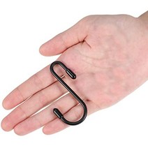 두꺼운 평면 S 자형 스테인레스 스틸 걸이 주방 욕실 벨트 스카프 타이 보관 랙 공간 절약형 걸이 가방, S Black