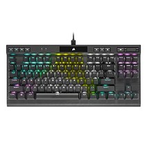 Corsair 미국출고-CORSAIR K70 RGB TKL – Champion 시리즈 Tenkeyless 기계식 게임용 키보드 - Cherry MX 속도 키 스위치 - 내구성 있는 알루미늄 프레임 - 키별 RGB LED 백라이트 - 분리형-171200, 02.키보드 + 매트, 01.체리 MX 블루