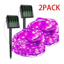 LED 태양광 야외 방수 페어리 화환 스트링 조명 크리스마스 파티 정원 램프 장식 7 m 12 2232 m, 2PCS pink, 7M 50LED