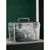 카메라 제습통 항습 상자 렌즈통 수납함 DSLR 방습고, 소형 (투명 + 실리콘 씰)