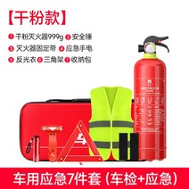 구급차 소화기 자가용 점검 안전 용구 3점 세트 자동차 구급 안전 키트 화재 구난, 드라이파우더구급차7종세트-(차량검사+구급)