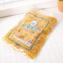 [D1-8809129971008] 왕자 노랑고무줄 4cm x 1.3mm 300g 생밴드 노란고무, 1개