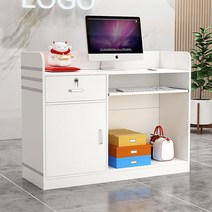 계산대 카운터 포스기 800 매장 인포데스크 식당 이발소 600 가게 살롱 서랍형 5, 80x38x90cm, 포근화이트