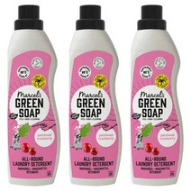 Marcels Green Soap 다목적 액체 세탁 세제 파출리 크랜베리 23Wl Waschmittel 1000Ml 3개