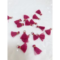 [그레이스샵] 수공예 한복 악세사리 만들기 부자재 미니 코튼 술 태슬 링 귀걸이DIY 수공예 50pcs(한세트50개)
