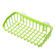 다기능 내구성 흡입 컵 설거지 스폰지 홀더 걸이 스토리지 랙 드레인 싱크 선반 주방 액세서리, [01] green