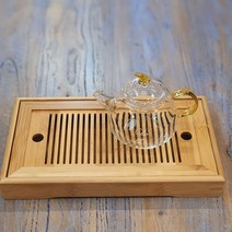 노랑뚜껑 유리다관 유리티팟 유리 차주전자 220ml