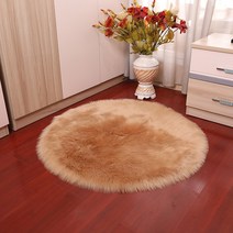 DFMEI 원형 카페트 융털 침대 옆 담요
