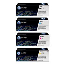 HP Laserjet Pro 300 Color Printer M351a 정품토너 4색1세트 CE410A/CE411A/CE412A/CE413A NO.305A, 1개, 검정+컬러